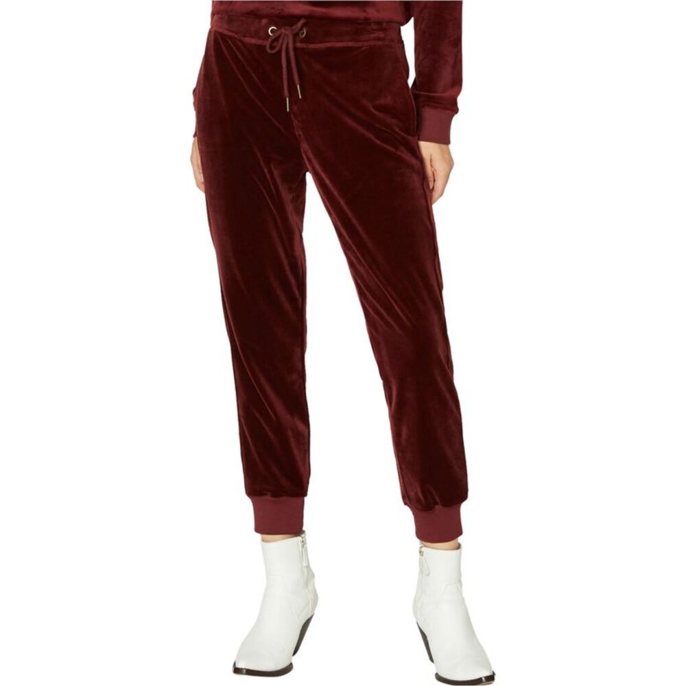 Sanctuary Clothing Womens Velour Track Straight Leg Jogger Casual Pants, NWT